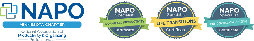 NATO Certified for Workplace Productivity, Life Transitions and Residential Organizing